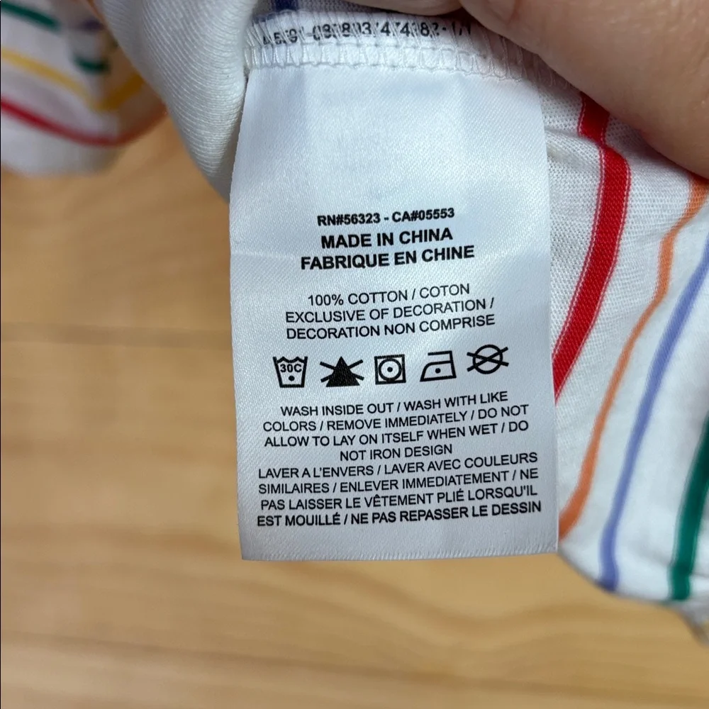 NWT Nike Rainbow‎ multi stripe cropped polo